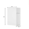 Bathroom Toilet Slim Floor Cabinet Narrow Storage Cupboard with Drawers White