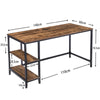 HOOBRO Computer Desk Large Office Desk Sturdy Writing Table Workstation Vintage