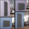 Anthracite Designer Radiator Vertical Horizontal Flat Panel Oval Column Rads