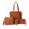 4pcs/set Women Handbag Messenger Leather Shoulder Bag Tote Purse Satchel Durable