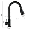 Kitchen Sink Mixer Taps Pull out Spray Swivel Spout Single Lever Tap Mono Faucet