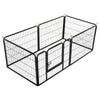 Heavy Duty 6 Panel Puppy Dog Play Pen Run Enclosure Welping Pen Playpen Black