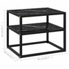 Living Room Hallway Console Table Side Table Black 50x40x40cm Tempered Glass