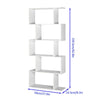 White Bookcase S Shaped Bookcase Freestanding Display Stand Modern Shelving Unit