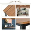 Console Table, Industrial Vintage Hallway End Table With Adjustable Mesh Shelf