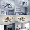 LED Ceiling Light Aluminum Square Lamp Chandelier Fixture White Black Gold Frame