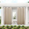 2 Panels Curtain Blackout Ring Top Drapes for Bedroom Beige Drapes Modern New