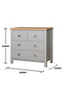 Eaton Grey Bedroom Chest of Drawers 2+2 4 Drawer Storage Cabinet Furniture