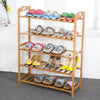 3/4/5 Tier Natural Wooden Bamboo Shoe Rack Organiser Stand Unit Storage Shelf