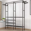Large Clothes Rail Hanging Coat Stand Shoe Rack Shelf Storage Wardrobe Organizer