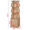 Bookcase Storage Cabinet Display Shelving Unit 360° Swive Organizer Racks Home