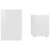 Coffee Table Set Chipboard Accent Side Nesting Tables High Gloss White