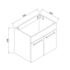 Modern Bathroom Vanity Unit with Basin Sink Storage Cabinet Furniture 600 White