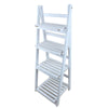 4 Tier White Ladder Shelving Unit Display Stand Book Shelf Wall Rack Storage