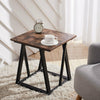 Coffee Table Matte Black Square Sofa Side Small Night Stand End Table Metal Legs
