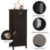 Bathroom Storage Cabinet Floor Standing Wooden Cupboard w/ Single Door & Drawer