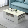 Modern Coffee Table 2-Drawer Side Table High Gloss Living Room Furniture White