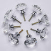 16Pcs Clear Diamond Crystal Glass Door Knobs Drawer Wardrobe Cabinet Handles