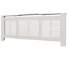 Extra Large Extendable Radiator Cover Modern White Painted MDF Cabinet to 240cm