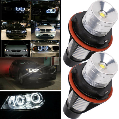 2X Angel Eyes Halo LED Lights Bulb For BMW E39 E87 E64 E63 E65 E66 E53 X5 E83 UK