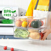 5PCS/PACK Fridge Storage Box with Lid Handle Clear Food Container Plastic Boxes