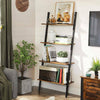 Industrial Ladder Bookshelf Shelving Unit 4 Tier Display Stand Wall Rack Storage