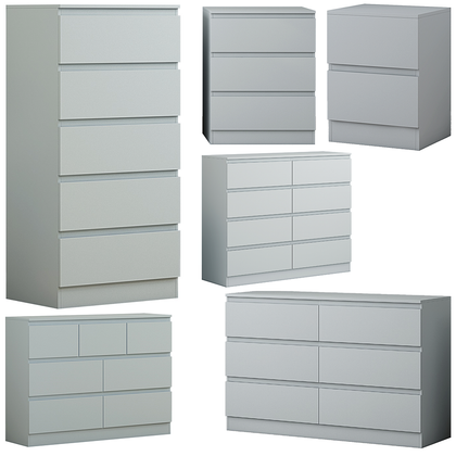 Matt Grey Bedroom Furniture. Ultra Modern Design Available separately or as sets