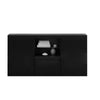 Modern Black Sideboard High Gloss 3 Door Buffet Storage Cupboard Cabinet w/LED