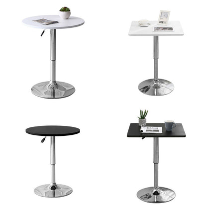 Adjustable Bar Table Chrome Base Sofa Side End Coffee Dining Breakfast Table BN