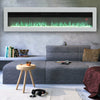 Electric 40 50 60" Insert/Wall Mounted Fireplace LED Flame Crystal Fire Heater