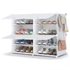 Mondeer 12 Cube DIY Plastic Shoe Storage Cabinet Boxes Cupboard Organizer White