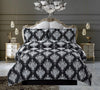 Jacquard Bedspread 3 Piece Heavy Quilted Comforter Set Floral Pattern Bed Throw