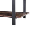 Rustic Wood Coffee Table 2 Tier Retro Living Room Table Steel Leg Home Furniture