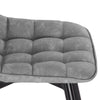 2x Barstool Breakfast stool Metal+leather Counter Bar Chair Faux Bar Stool grey