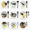 10Pcs Kitchen Silicone Cooking Utensils Set Non-stick Spatula Turner Black UK