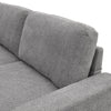 Modern Grey L-Shaped Corner Sofa 2 Seater Armchair Couch With Footstool Relaxing