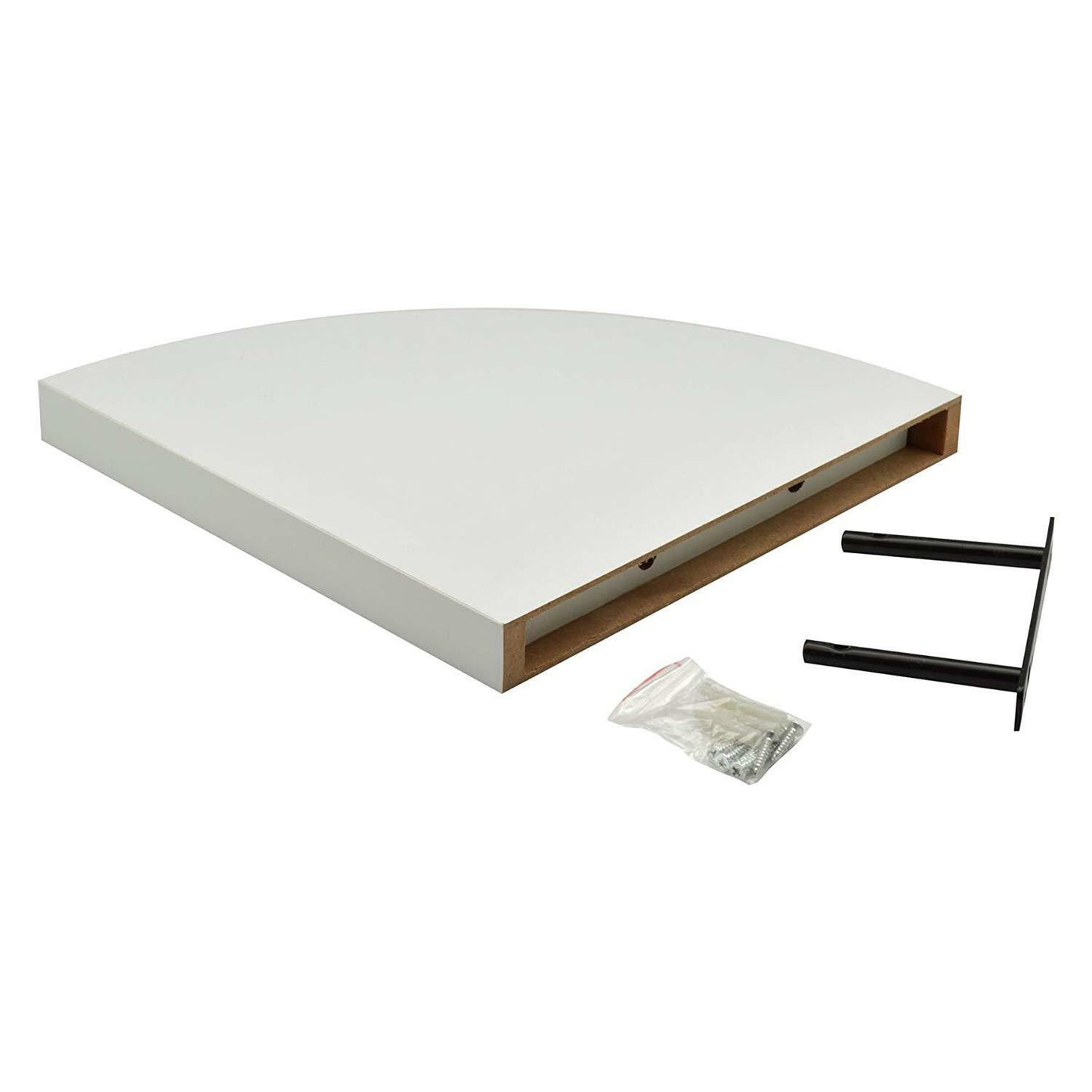 High Gloss Floating Corner Shelf Wall Mounted Storage Unit Shelving Display Kit