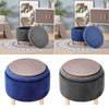 Ottoman Stool Footstool Coffee Table Side Table Velvet Wooden Pouffe Multi-Use
