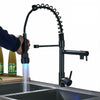 Modern Kitchen Sink Mixer Tap Pull Out Sprayer 360° Swivel Waterfall Spout Black