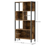 Large Industrial Bookcase Vintage Cube Unit Tall Display Rustic Metal Cabinet