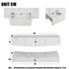 LED TV Stand Cabinet Wall Unit Modern Matte White Entertainment RGB Lights