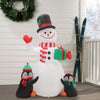 Inflatable Christmas Snowman Penguins LED Lighting 180cm Outdoor Xmas Decoration