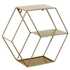 Home Office Wall Shelf Decor Storage Hexagon Metal Wire Modern ACB#