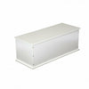 NEW! White Wooden Storage Chest Ottoman Blanket Box Toy Chest Trunk