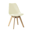Jamie Dining Chair, Eiffel Inspired, Solid Wood ABS Plastic, Soft Padded Seat