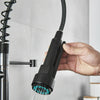 Kitchen Mixer Taps Pull Out Spray Monobloc Sink Faucet Taps Swivel Spout Black
