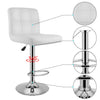2X Bar Stools Dining Faux Leather Breakfast Bar Chair Kitchen Stool Swivel White