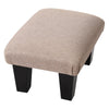 Small Wooden Footstool Footrest Pouffe Foot Stool Padded Ottoman Seat Bench