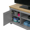 Lisbon Small TV Unit Cabinet Stand Media 1 Door 2 Shelf 99cm Grey Oak