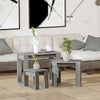 Nesting Coffee Tables Side End Tables Living Room Modern Concrete Grey Set of 3